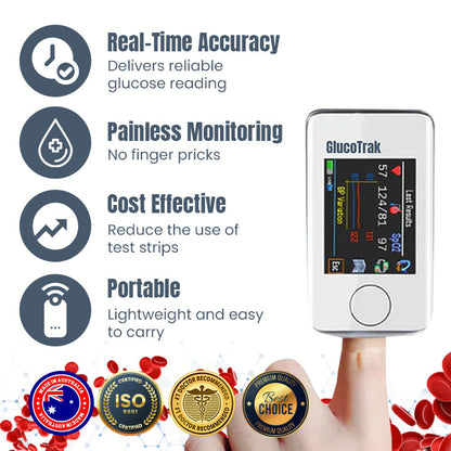 Ceoerty™ GlucoTrak Glucose Monitoring Device - 👨‍⚕️Australian Diabetes Association (ADA)