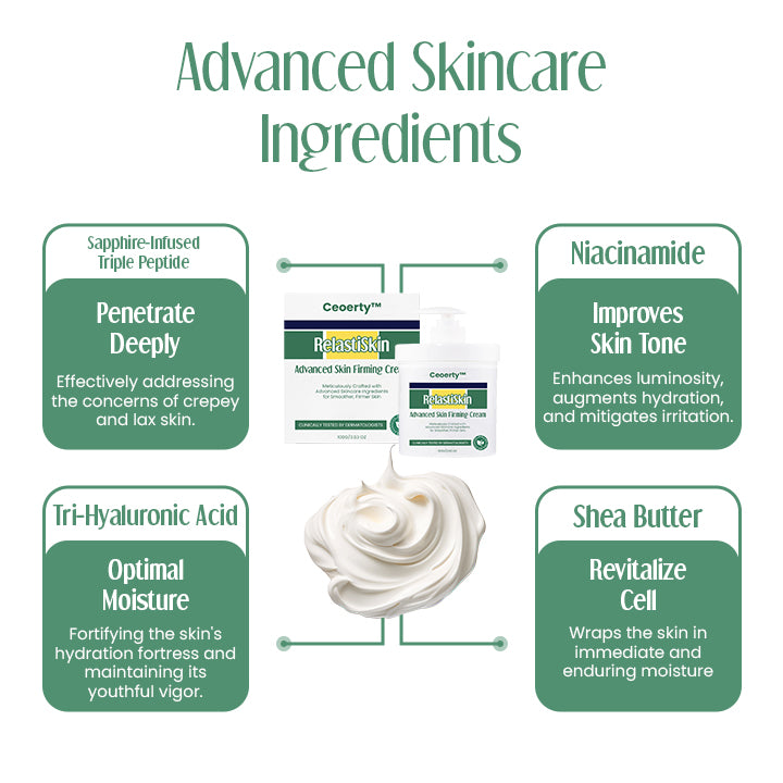 Ceoerty™ RelastiSkin Advanced Skin Firming Cream - 👨‍⚕️AU Dermatologist Approved - (Anti-wrinkle,  Advanced Skin Firming, Restore Skin Elasticity)